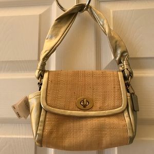 Authentic Coach Mini Straw Bag